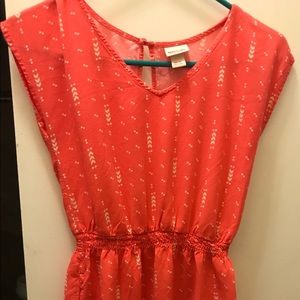 Pink and cream mid-length Dress